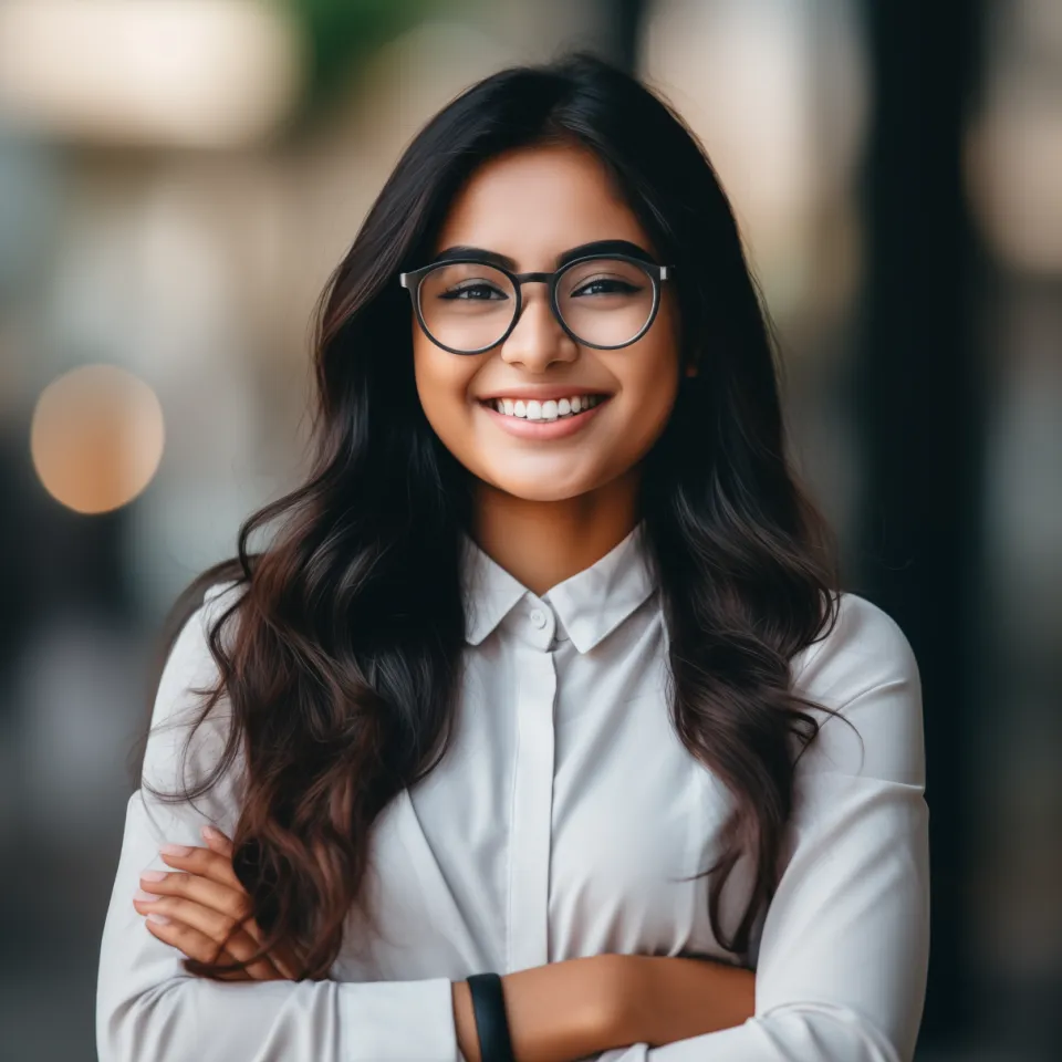 Mulher adulta sorridente